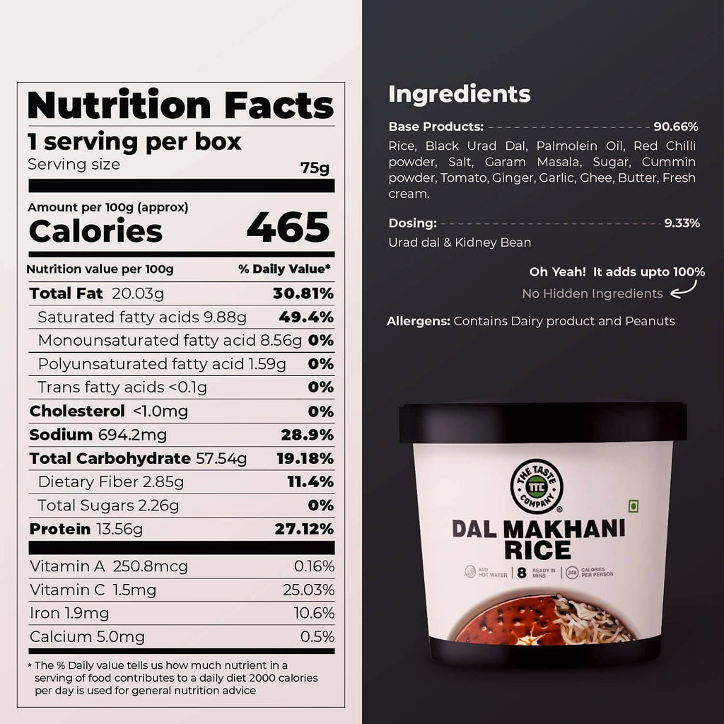 The Taste Company Dal Makhani Rice