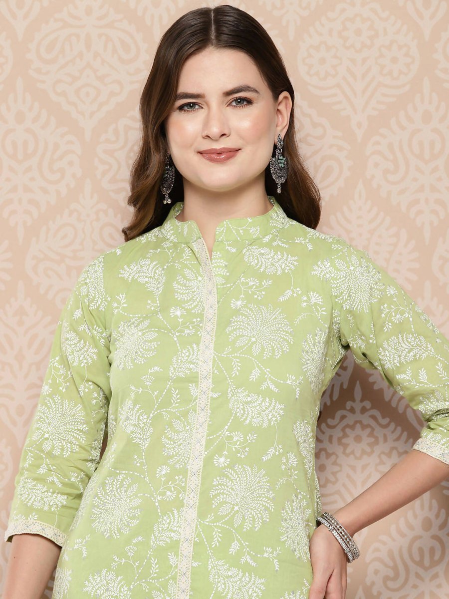 Ahalyaa Women's Traditional Wear Co-ods - Pista Green