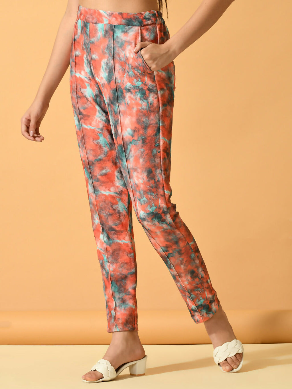 Myshka Women's Multi Slim Fit Party Trouser