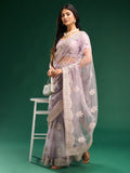 kasee Floral Embroidered Net Saree