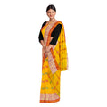Exclusive Collection 100% Pure Cotton Yellow Tant Saree With Hand Weaving Work