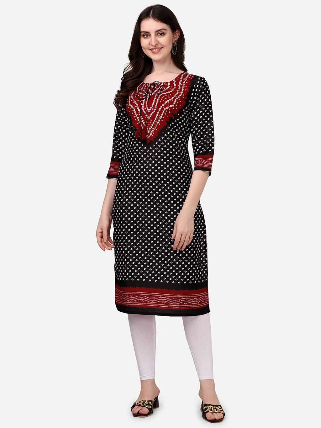 HERE&NOW Bandhani Printed Kurta