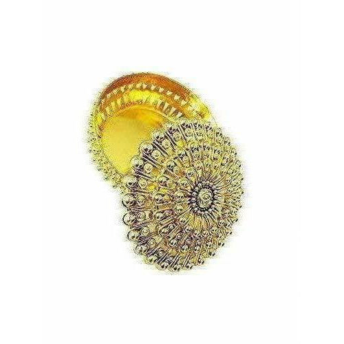 Golden - Decorative Organza Potli Basket (Pack Of 6)
