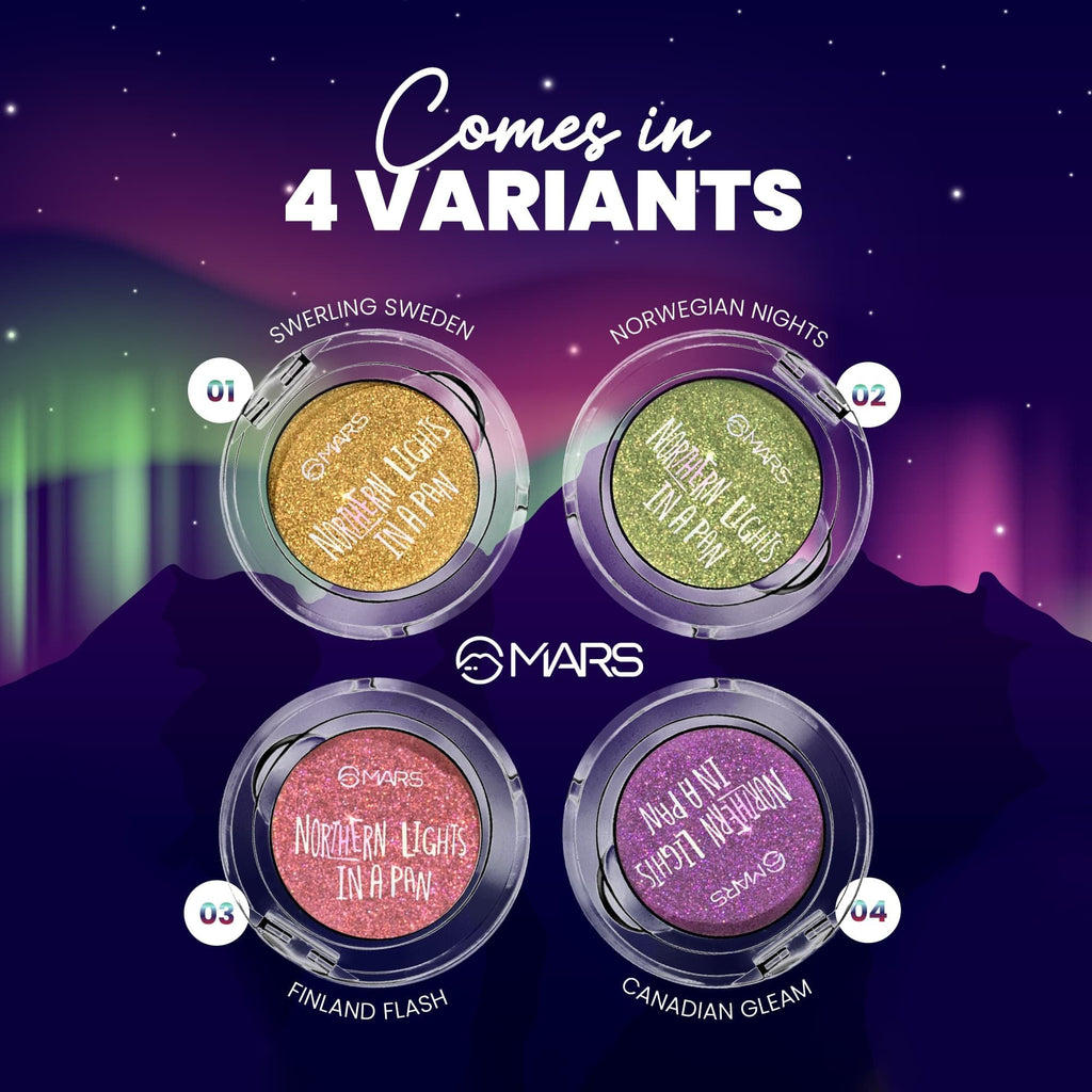 MARS Cosmetics Northern Lights In A Pan Eyeshadow Palette - 01 Swirling Sweden