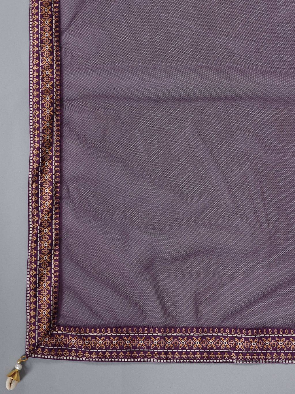 Juniper Women Purple Chanderi Printed Kurta Pants & Dupatta Set