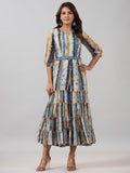 Juniper Women Skyblue Chiffon Printed Jumpsuit