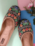Desi Colour Women Indian Ethnic Footwear-Black Florence