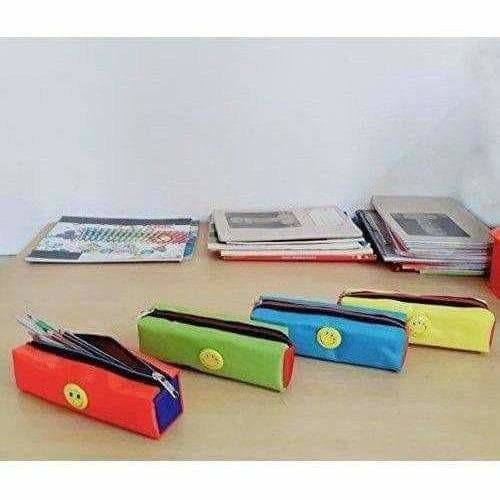 Bright Colour Multipurpose Smiley Pen Pencil Pouch Case