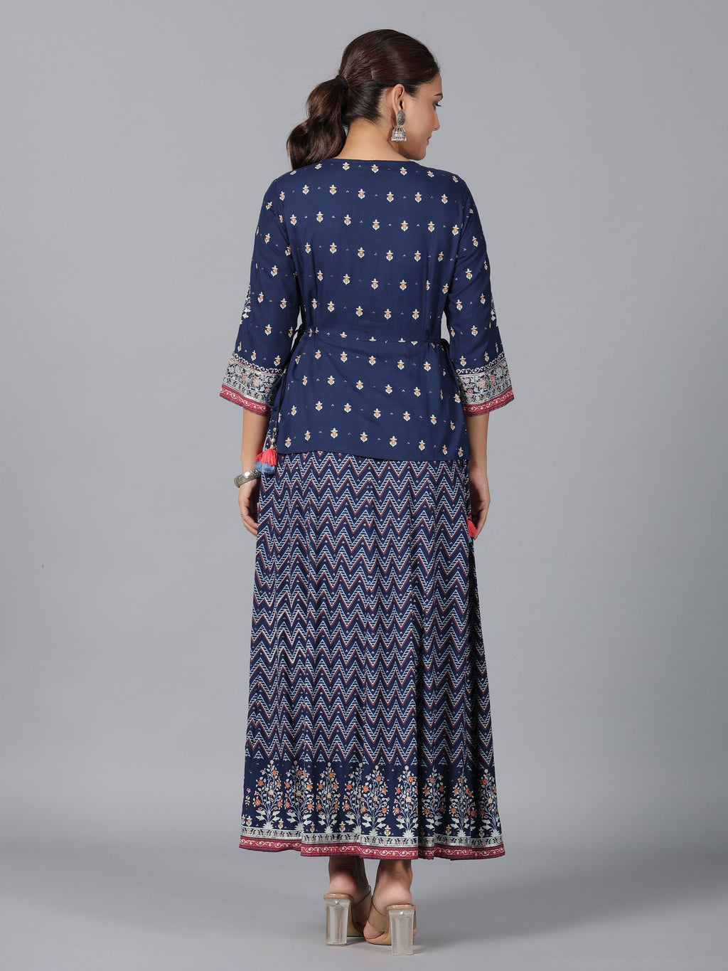 Juniper Women Indigo Shantoon Printed Maxi Dress