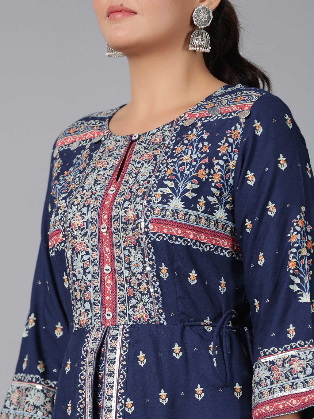Juniper Women Indigo Shantoon Printed Maxi Dress