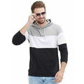Men's Stylish Full Sleeve Grey, White, Black Hooded T-Shirt