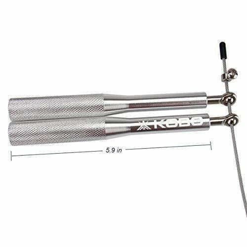 Kobo Metal Speed Aluminum Jump Rope (Silver)