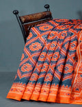 Shades of Grey Colour Floral Print Semi Chanderi Saree By Gayathri Reddy Designer Studio
