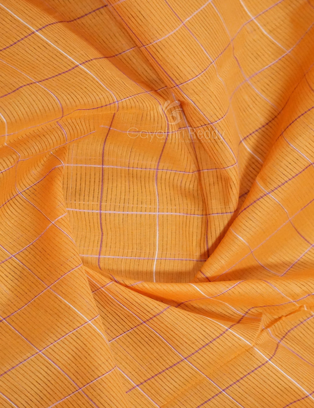 Dual Shade of Orange And Purple Pure Mangalgiri Cotton By Gayathri Reddy Designer Studio