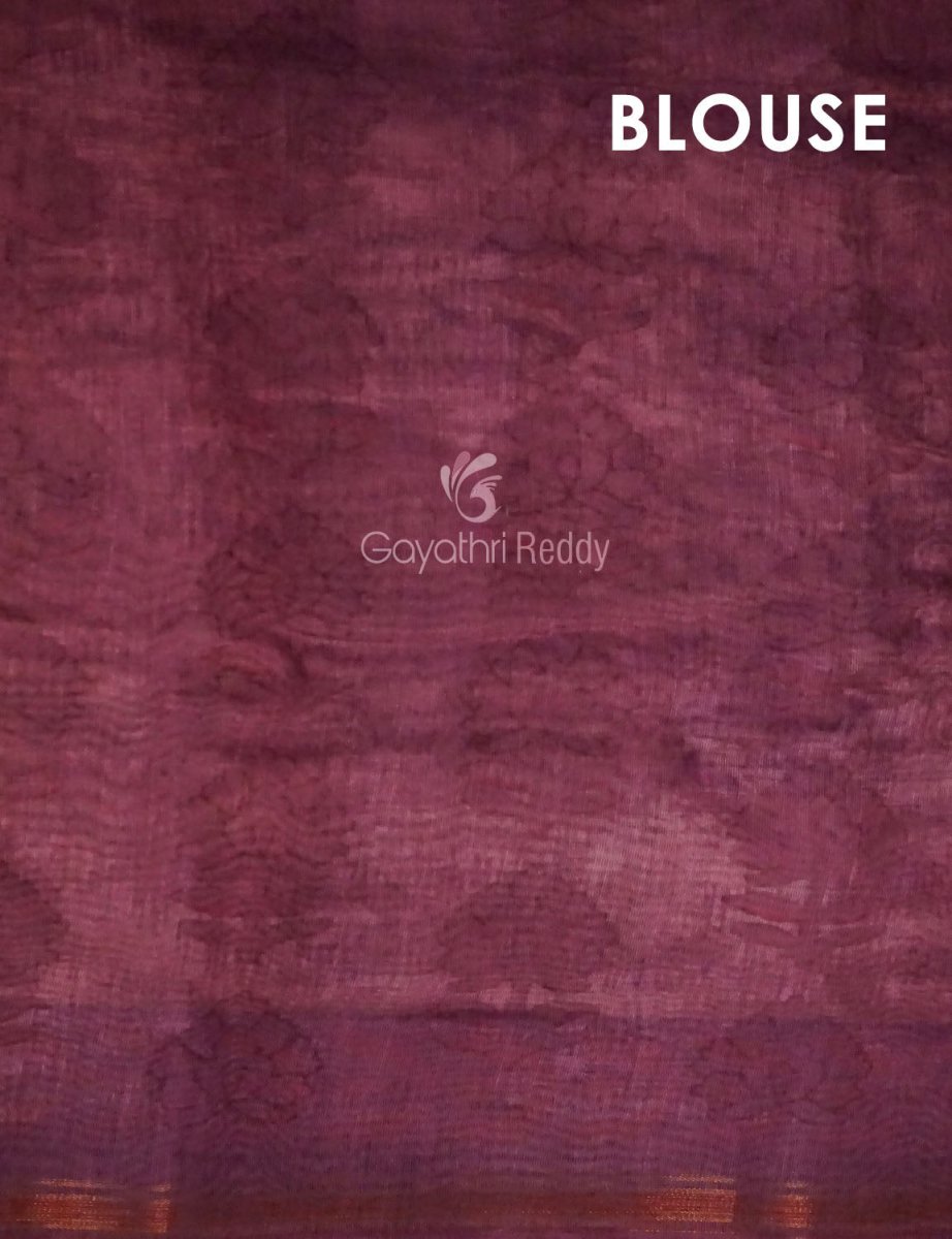 Baby Pink Colour Block Print Design Semi Chanderi Saree By Gayathri Reddy Designer Studio