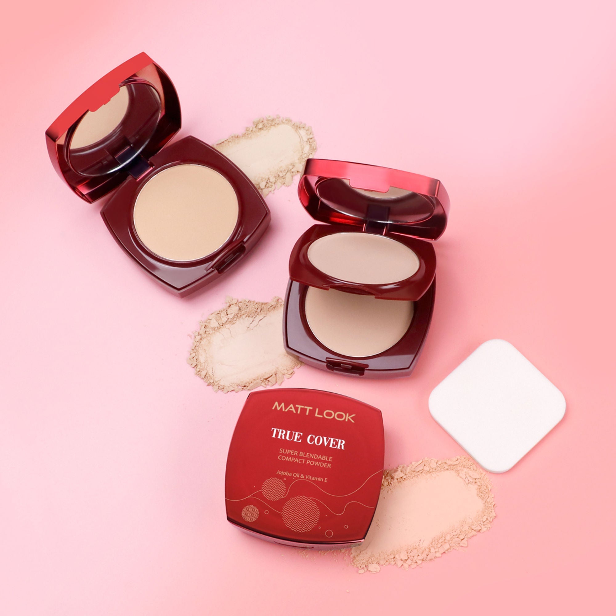 Matt Look True Cover Super Blendable Compact Powder - Ivory Rose