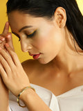 American Diamond Golden Bracelet- Ruby Raang