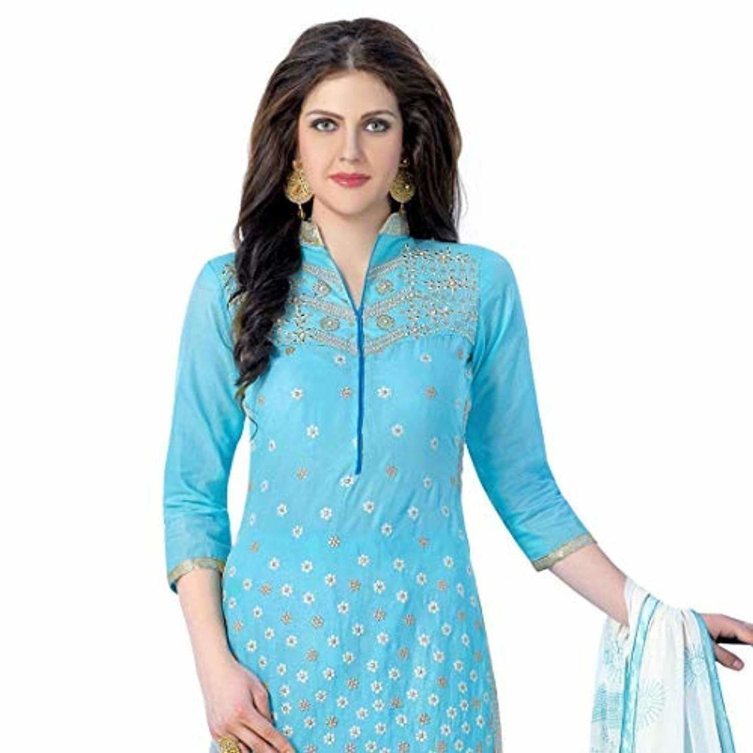 Cotton Salwar Suit Blue