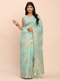 Shree Shyam Fashion Linen Cotton Sea Green Saree