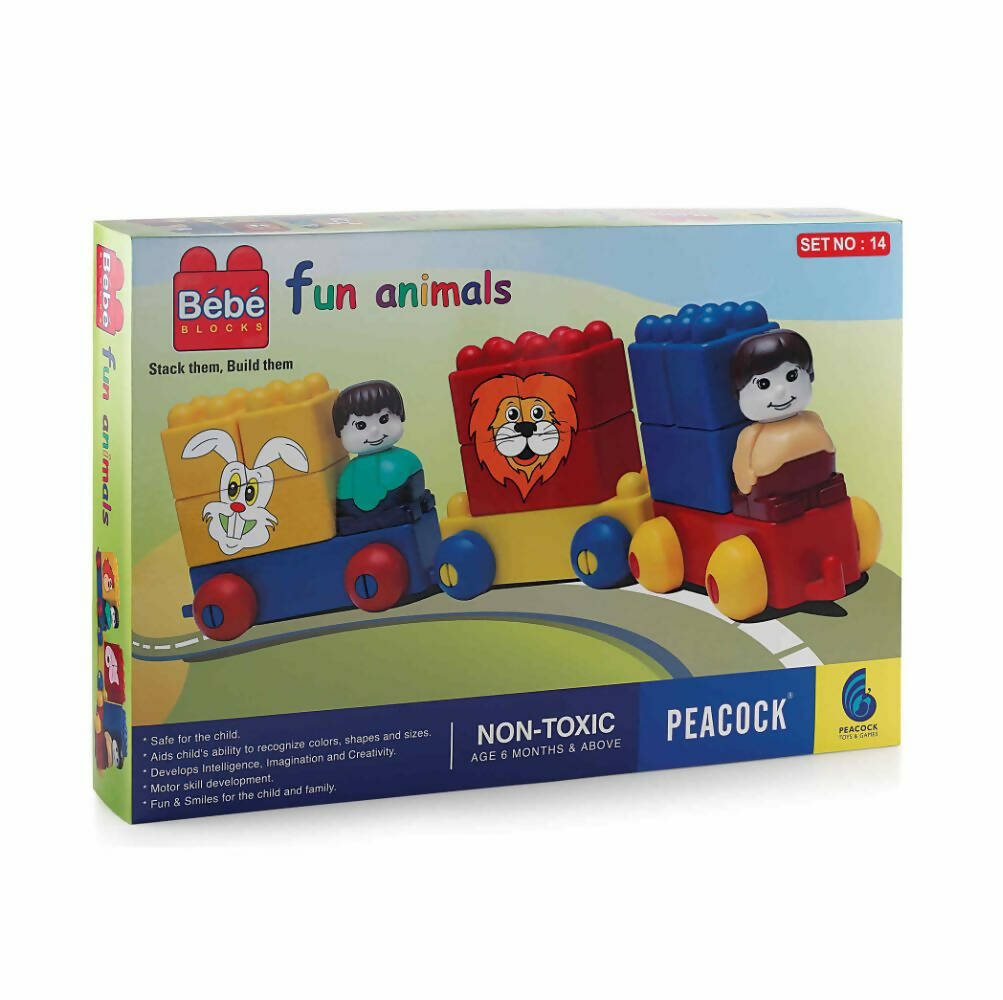 Peacock Learning & Educational Building Interlocking Blocks Set For Kids- Bebe Set no 14