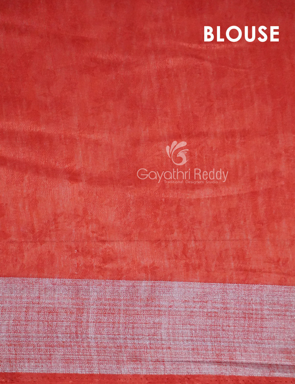 Shades of Baby Orange With Dark Orange Blouse Floral Design Semi Chanderi Saree By Gayathri Reddy Designer Studio