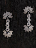Shoshaa Silver-Toned Contemporary Drop Earrings