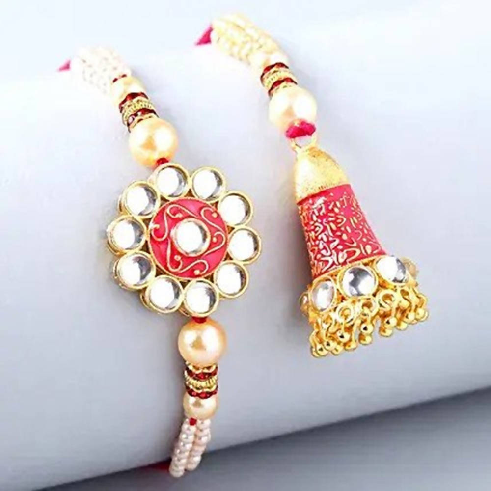 Ethnic Lumba Rakhi Set And Bournville