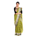 Exclusive Collection 100% Pure Cotton Olive Tant Saree With Hand Weaving Work