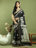 Stylee Lifestyle Black Silk Blend Zari Saree