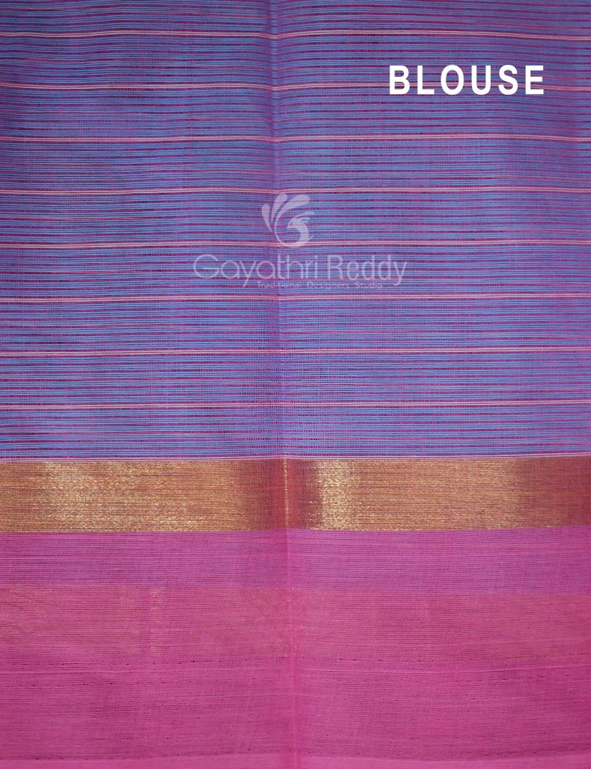 Sky Blue Coloured With Checks Pure Mangalgiri Cotton Saree By Gayathri Reddy Designer Studio