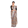 Exclusive Collection 100% Pure Cotton Beige Tant Saree With Hand Weaving Work