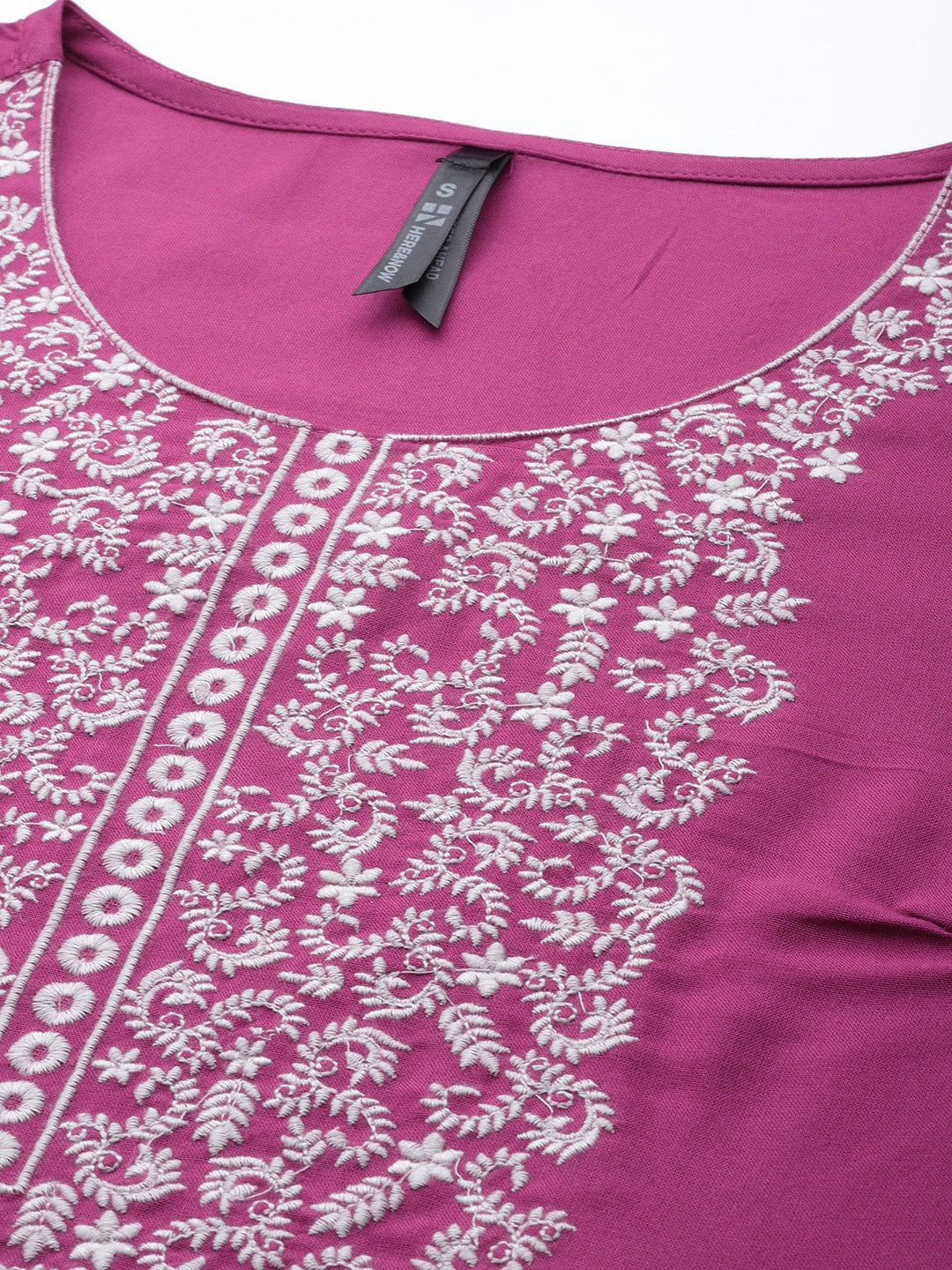 HERE&NOW Ethnic Motifs Embroidered Kurta with Trousers & Dupatta