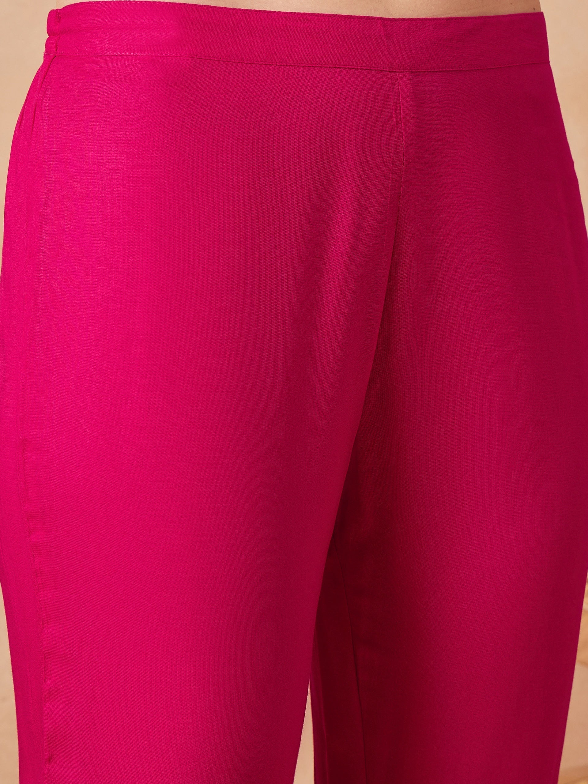InWeave Rani Pink 3 Piece Co Ord Set With Belt