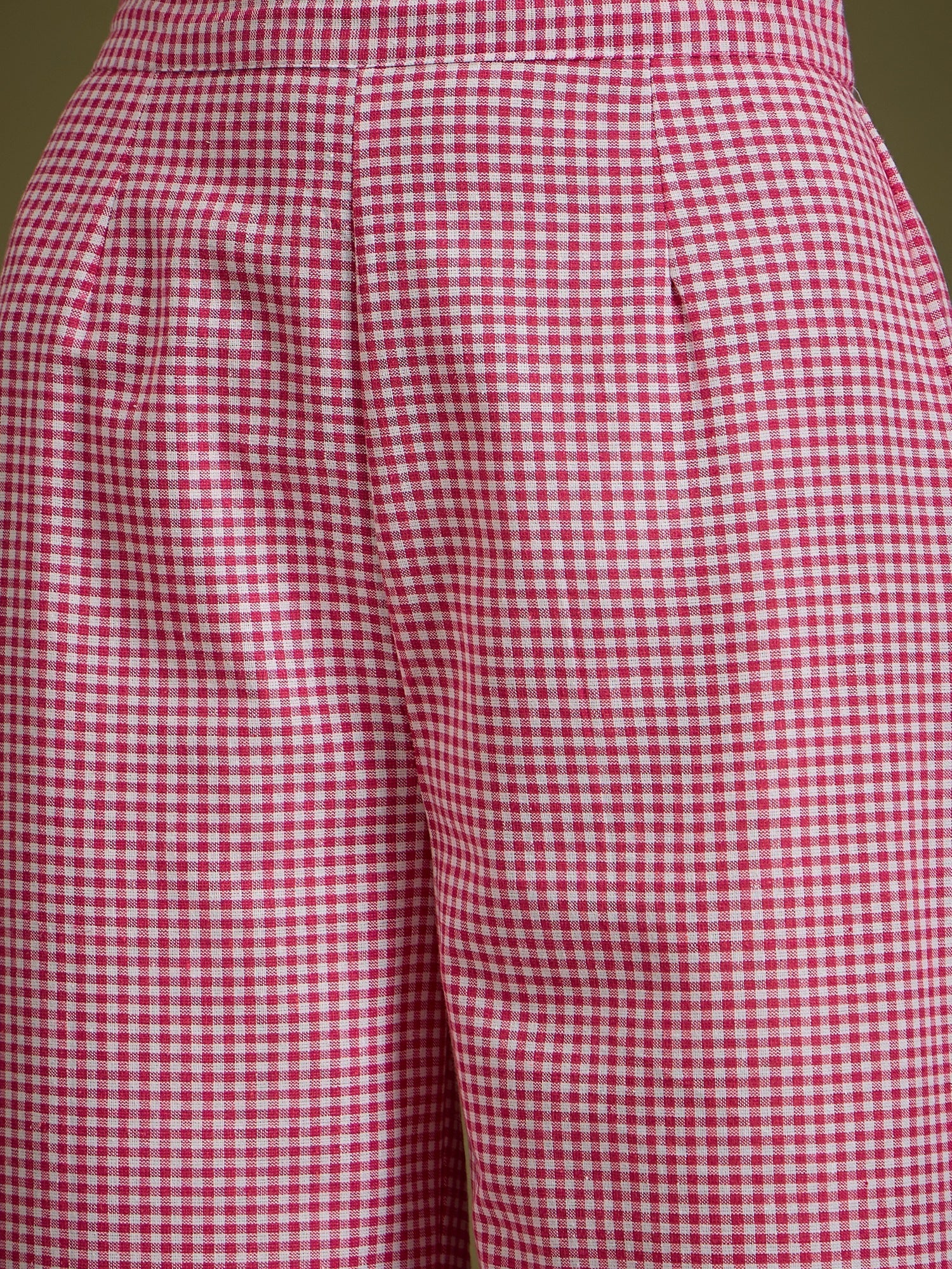 InWeave Pink Small Check Strappy Co Ord Set