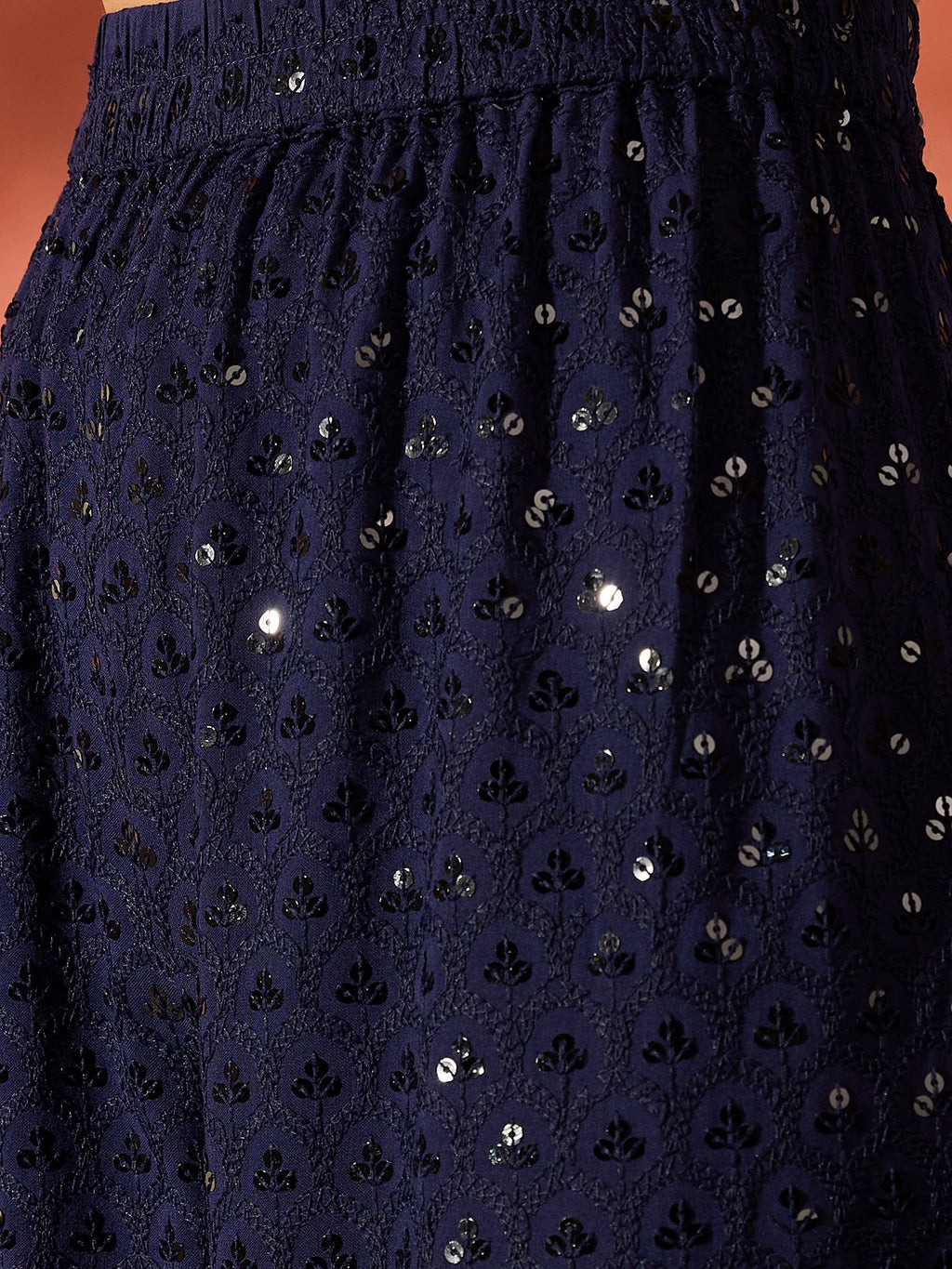InWeave Blue Chikankari Short Kurta Set