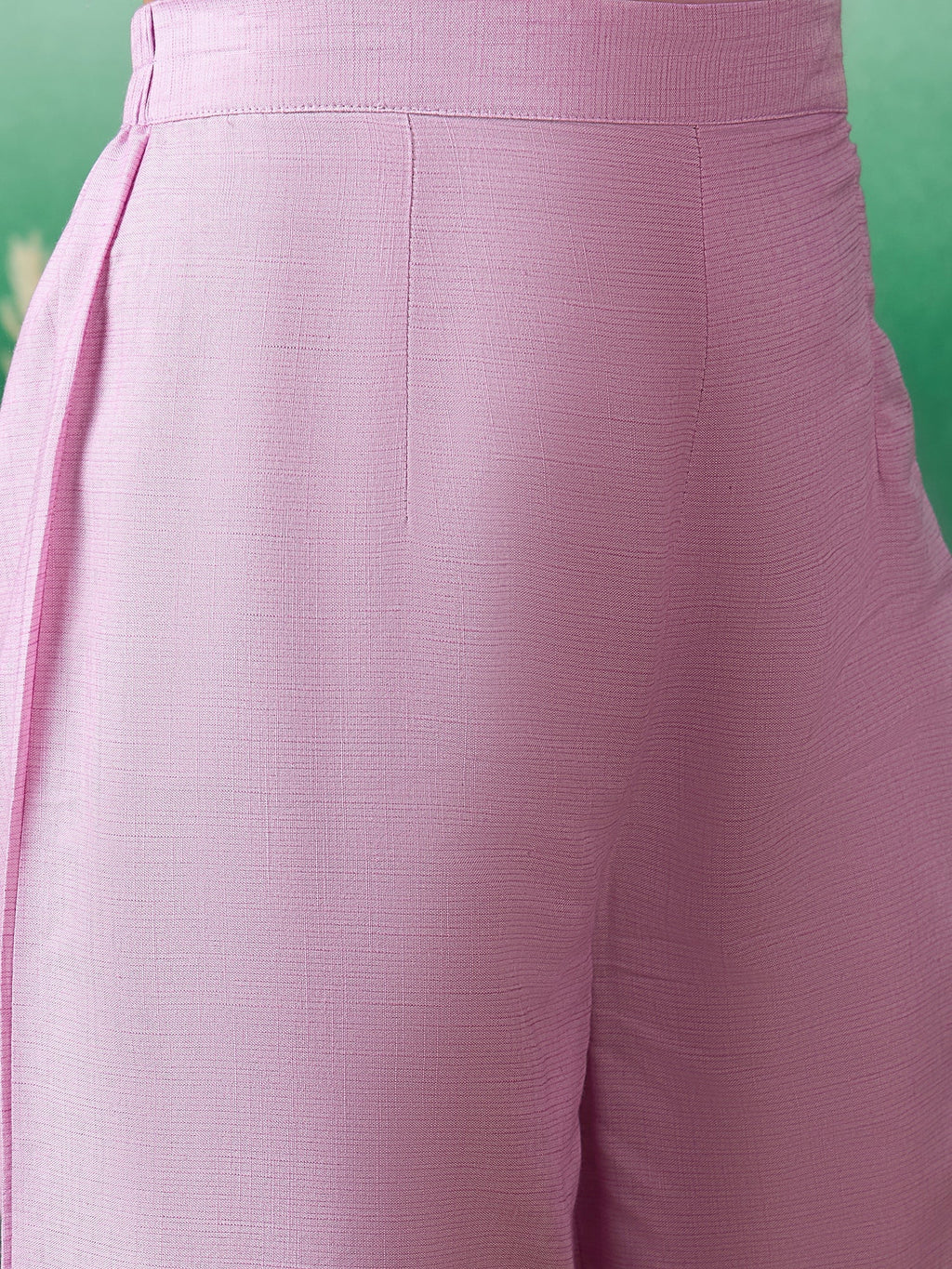 InWeave Lavender Lurex Sweetheart Neck Short Kurta Pant Set
