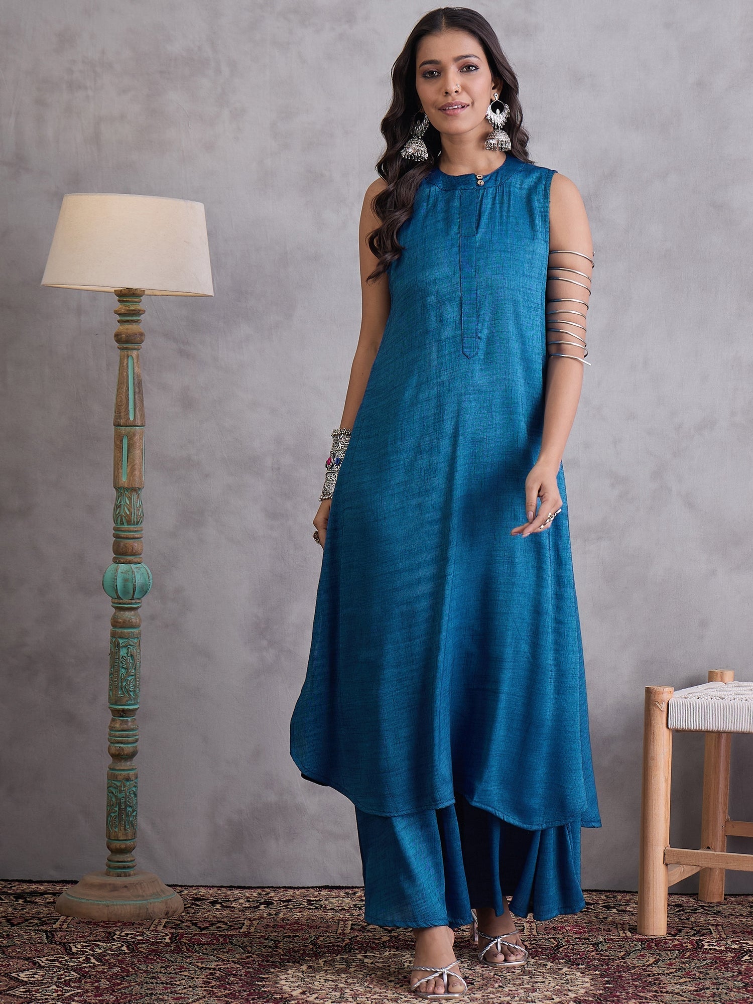 InWeave Peacock Blue Kurta Set