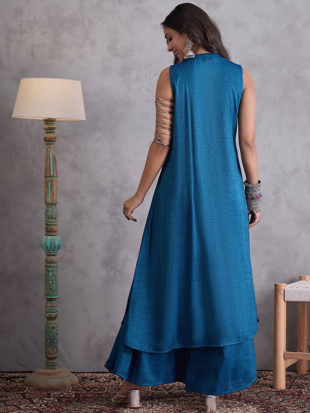 InWeave Peacock Blue Kurta Set