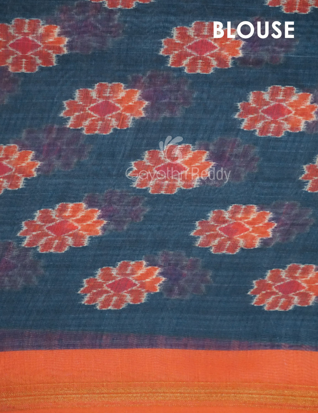 Shades of Grey Colour Floral Print Semi Chanderi Saree By Gayathri Reddy Designer Studio
