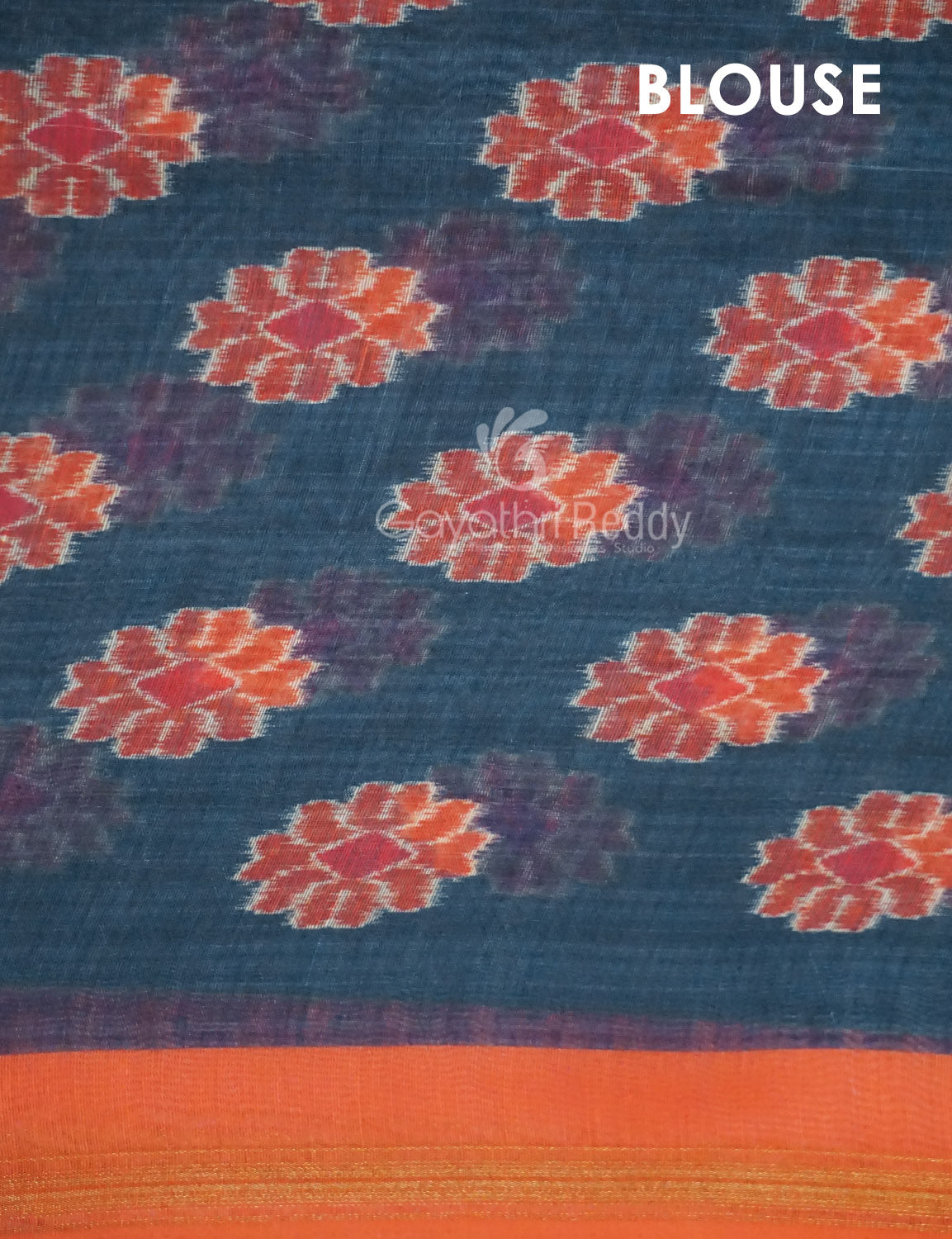 Shades of Grey Colour Floral Print Semi Chanderi Saree By Gayathri Reddy Designer Studio