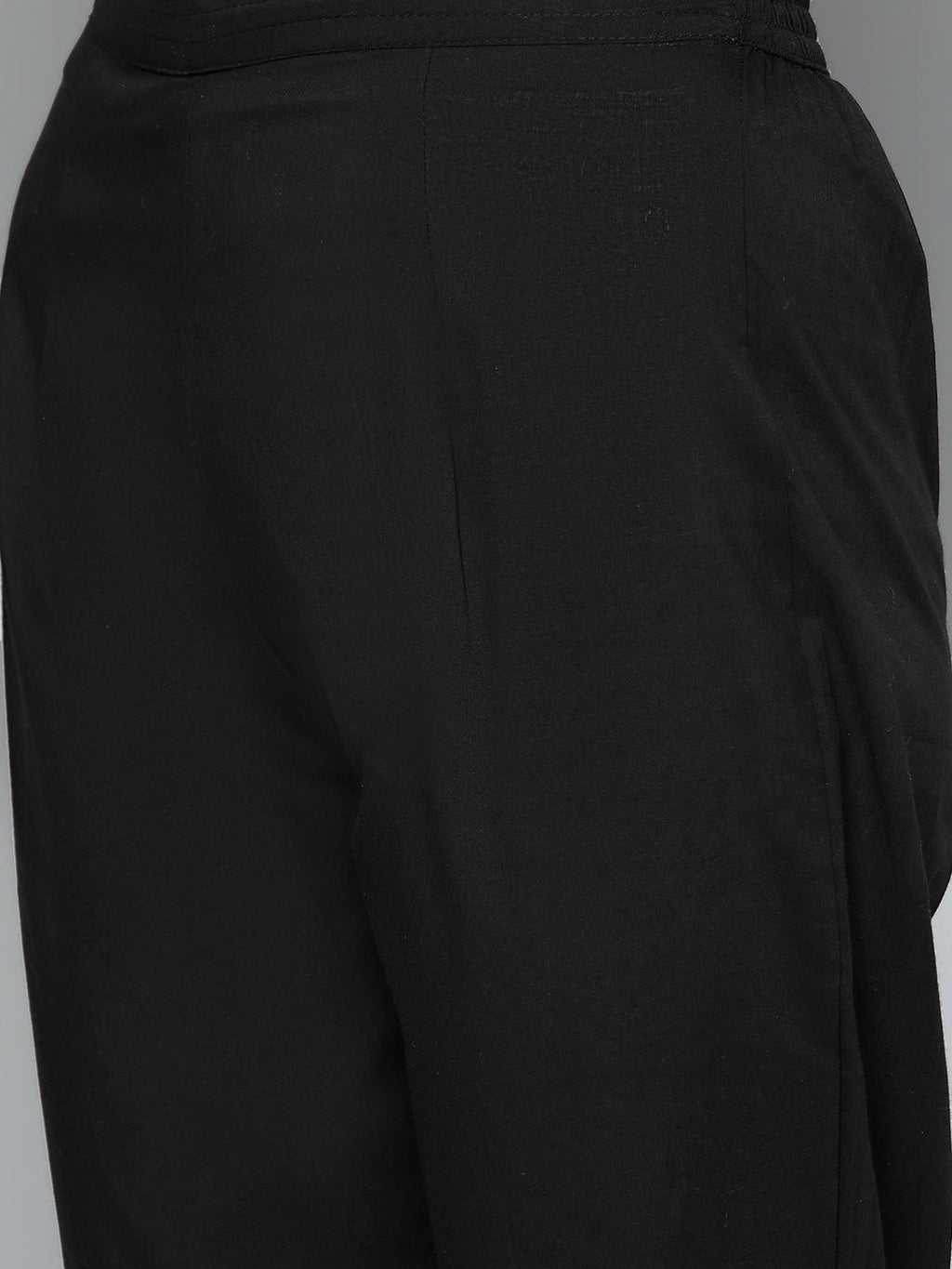 HERE&NOW Women Black Ethnic Motifs Embroidered Kurta with Trousers & With Dupatta