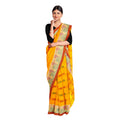 Exclusive Collection 100% Pure Cotton Yellow Tant Saree With Hand Weaving Work
