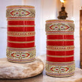 Tehzeeb Creations Bridal Bangle Set Red Designer Chura Wedding Punjabi Choora Fashion Jewellery Chuda Set for Women
