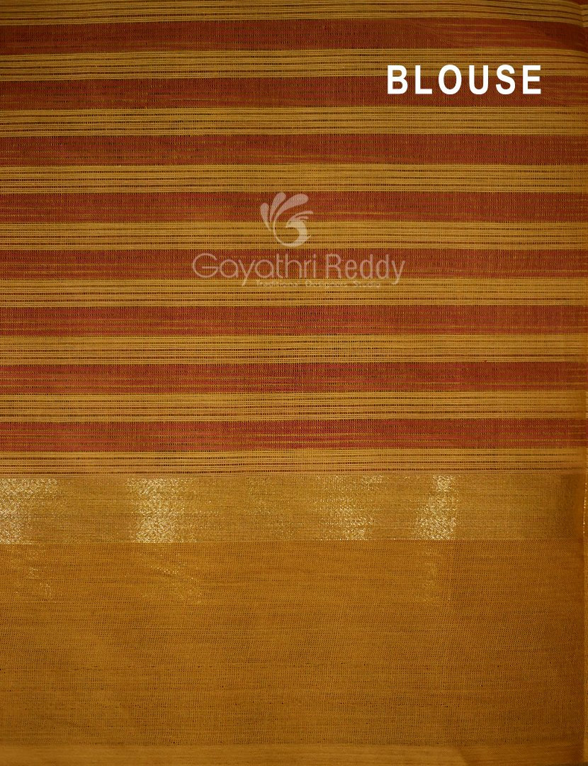 Mustard And Maroon Combo With Checks Pure Mangalgiri Cotton Saree By Gayathri Reddy Designer Studio