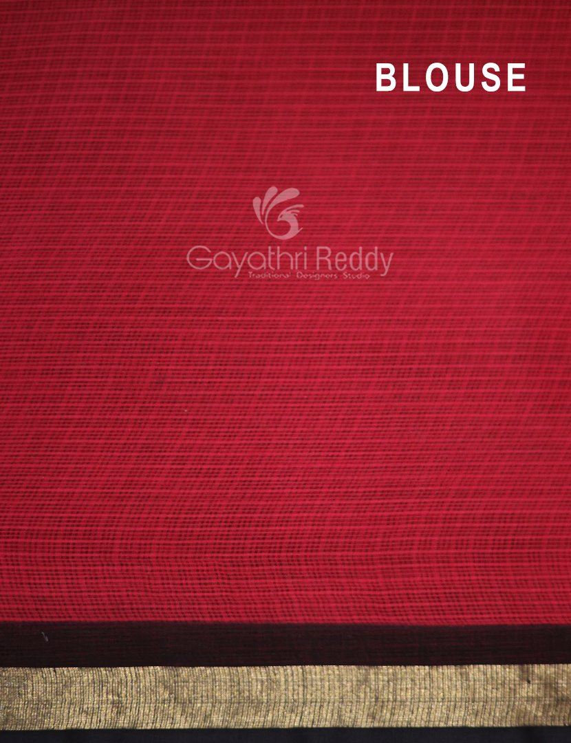 Shades of Black With Block Design Pure Kota Cotton Saree By Gayathri Reddy Designer Studio