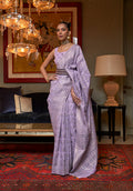 Monjolika Fashion Lavender Color Silk Weaving Work Traditonal Saree