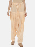 Souchii Beige Solid Regular-Fit High-Rise Patiala