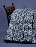 White And Black Combo Block Print Pure Mulmul Cotton Saree By Gayathri Reddy Designer Studio