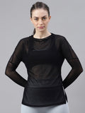MKH Typography Printed Long Sleeve Relaxed Fit Dri-FIT Sports T-shirt
