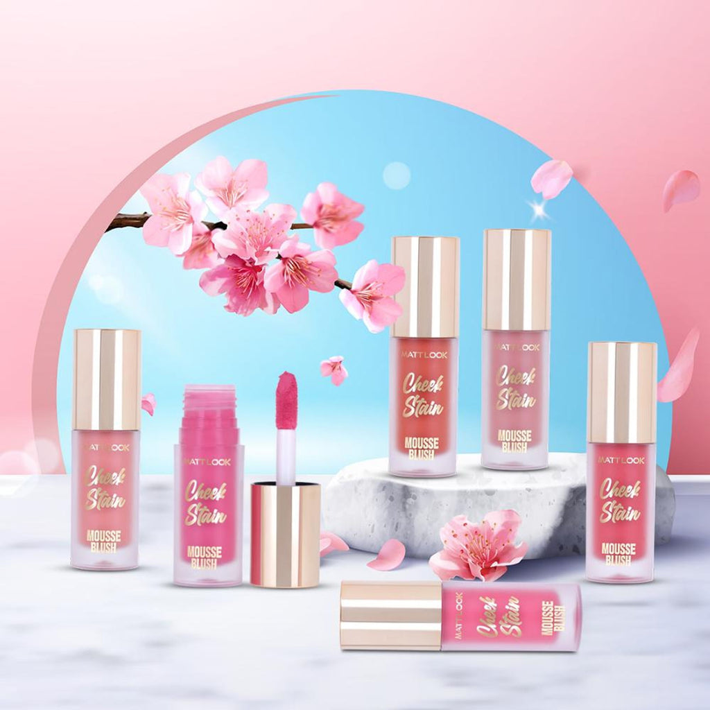 Matt Look Cheek Stain Mousse Blushs - 03 Roseate